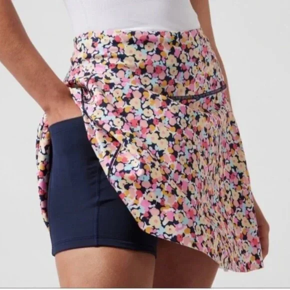 NWT Athleta Ace Printed Tennis Skort 13.5" in Volley Floral Lunaria - Picture 6 of 12